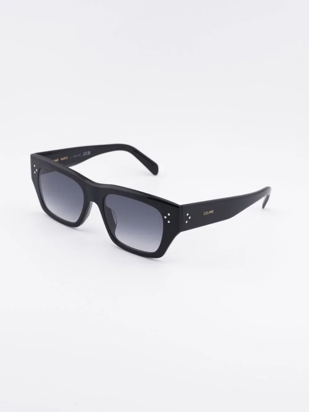 Celine CL40297U 01B Sunglasses Black Square Frame, Grey Lenses